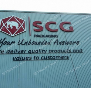 Làm biển quảng cáo công ty SCG vina kraft paper - KCN Mỹ Phước 3